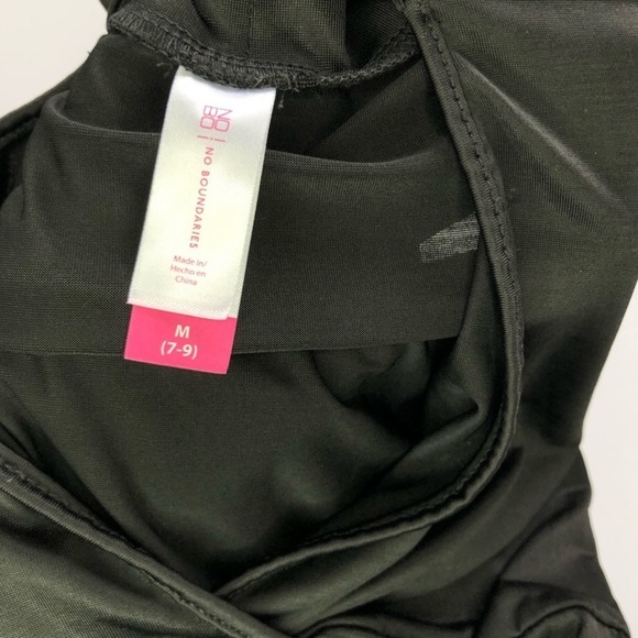 No Boundaries Collar Blouse Surplice V Neck Top Juniors M 7-9 - Picture 3 of 5